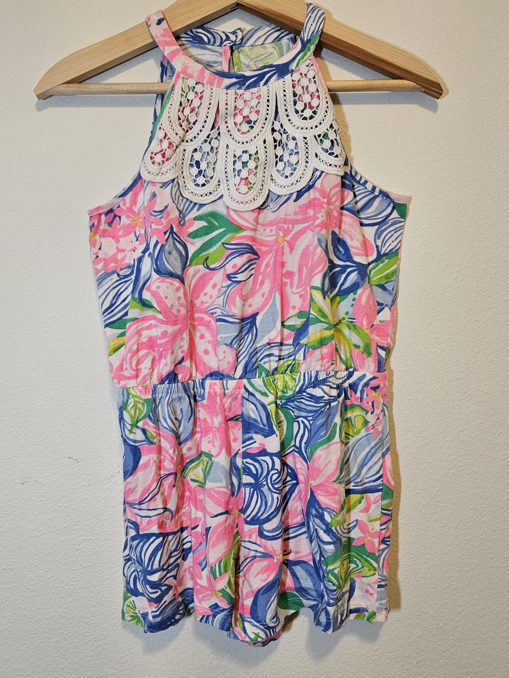 Lilly Pulitzer Multicolor Pastel Floral Halter Romper